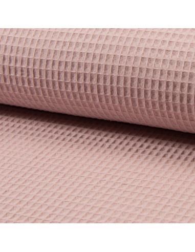 Honeycomb tea towel fabric - Light old pink