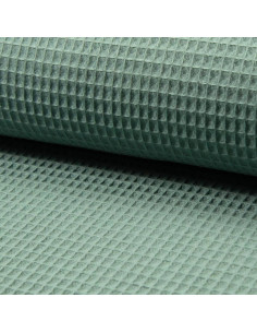 Dark sage honeycomb tea towel fabric