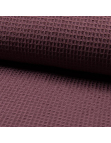 Honeycomb tea towel fabric - Mauve