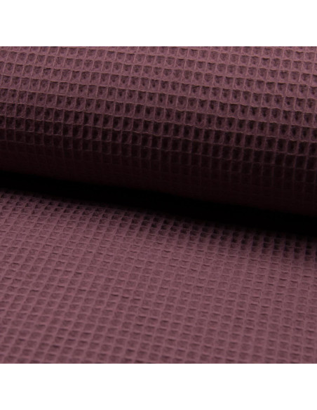 Honeycomb tea towel fabric - Mauve