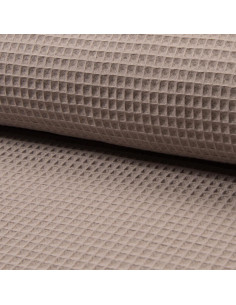 Honeycomb tea towel fabric - Taupe