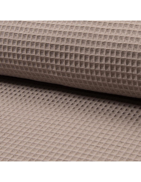 Honeycomb tea towel fabric - Taupe