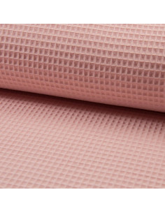 Honeycomb tea towel fabric - Powder pink