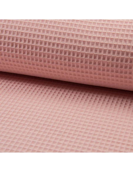 Honeycomb tea towel fabric - Powder pink