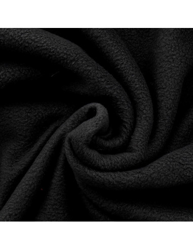 Dark anthracite gray fleece fabric