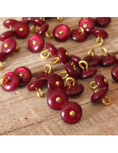 Perla Button - Pomegranate