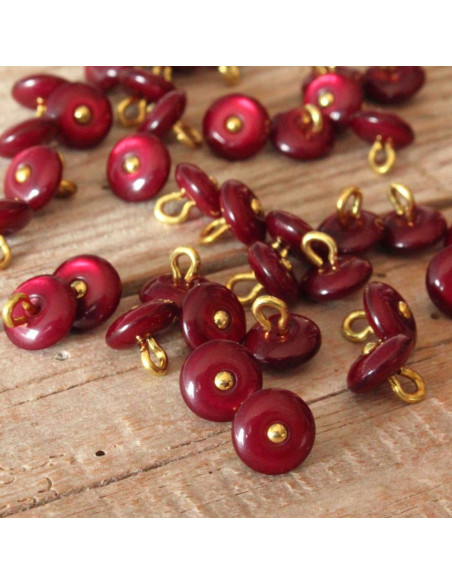 Perla Button - Pomegranate