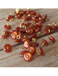 Perla Button - Caramel