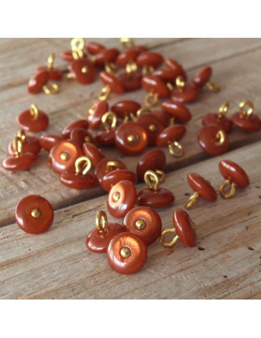 Perla Button - Caramel