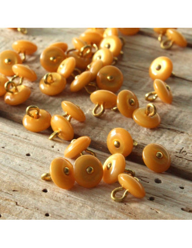 Perla Button - Curry Yellow