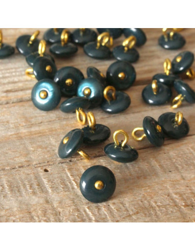 Perla Button - Fir Green