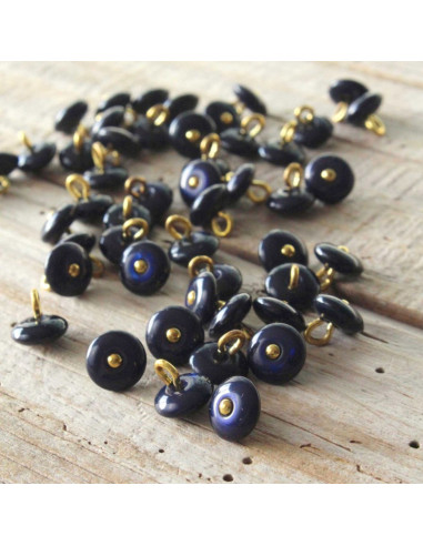 Perla Button - Atlantic Blue