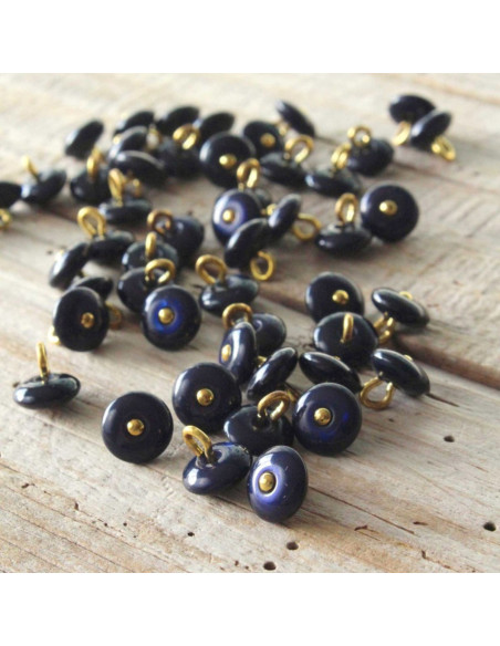 Perla Button - Atlantic Blue