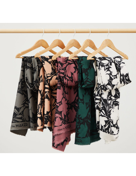 Leia viscose crepe fabric - Ecru
