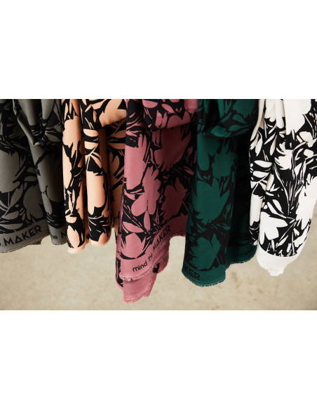 Leia viscose crepe fabric - Ecru