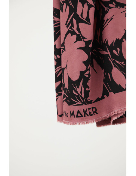 Leia viscose crepe fabric - Rosewood