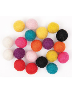 Felt balls - Multicolored mix