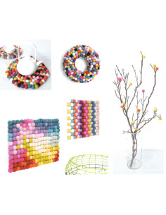 Felt balls - Multicolored mix 2