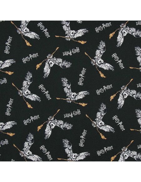 Harry Potter Jersey Fabric - Owl and Broomstick
