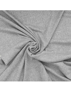 Striped lurex jersey fabric - Gray