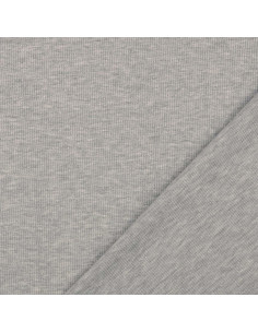 Striped lurex jersey fabric - Gray 2