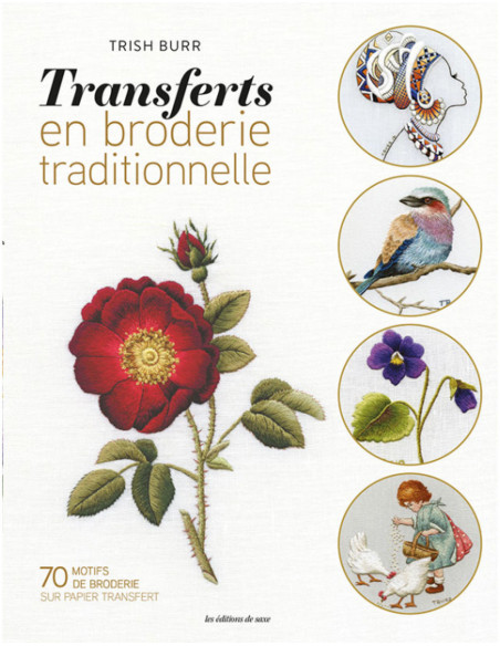 Book transfers in traditional embroidery