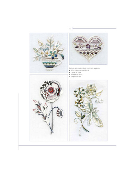 Book transfers in traditional embroidery