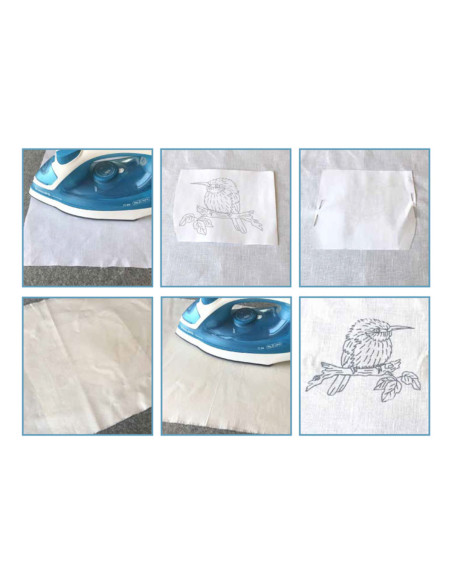 Book transfers in traditional embroidery
