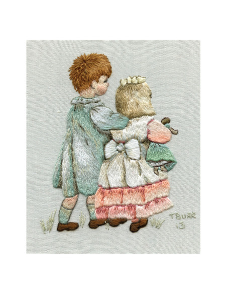 Book transfers in traditional embroidery
