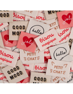 Set of 5 woven labels - Cozy Assortment