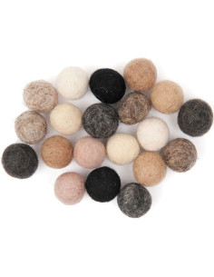 Felt balls - Natural mix