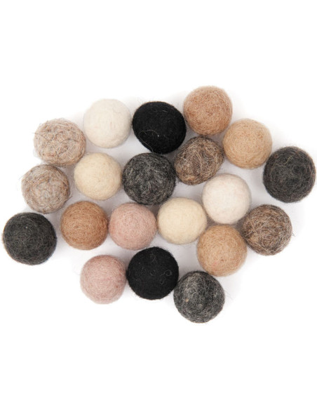 Felt balls - Natural mix