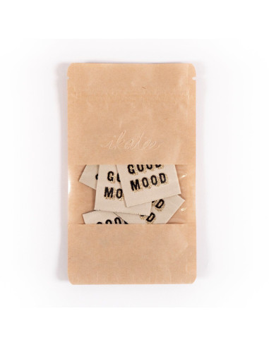 Set of 5 woven labels - Good Mood
