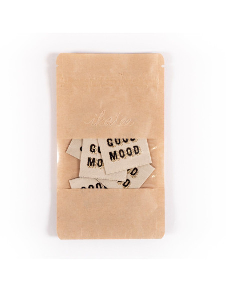 Set of 5 woven labels - Good Mood