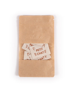 Set of 5 woven labels - Little cat 2