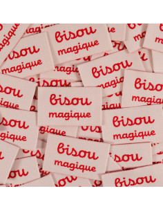 Set of 5 woven labels - Magic Kiss