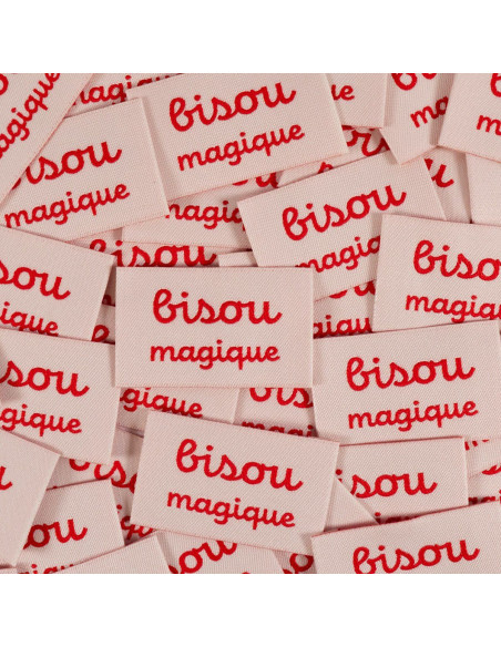 Set of 5 woven labels - Magic Kiss