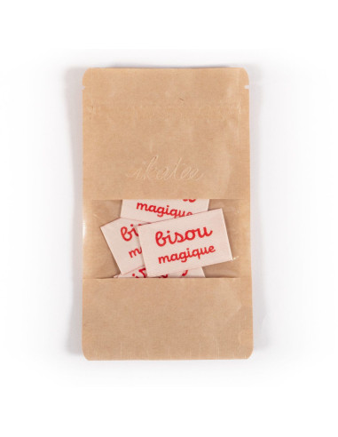Set of 5 woven labels - Magic Kiss