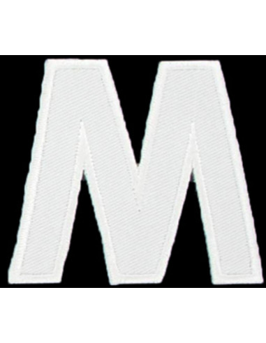 Iron-on patch letter M or W