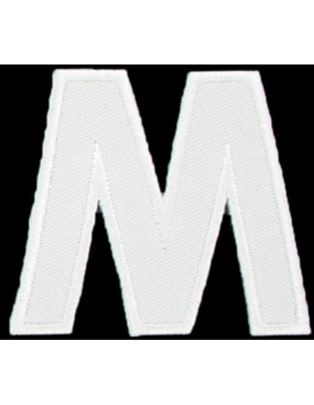 Iron-on patch letter M or W