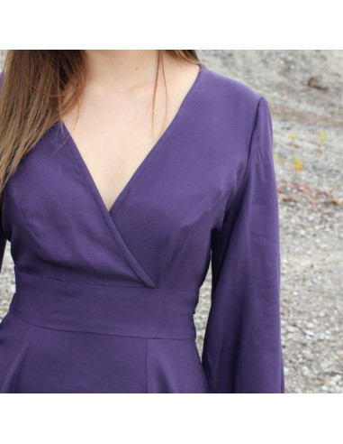 Purple viscose crepe fabric - Églantine & Zoé