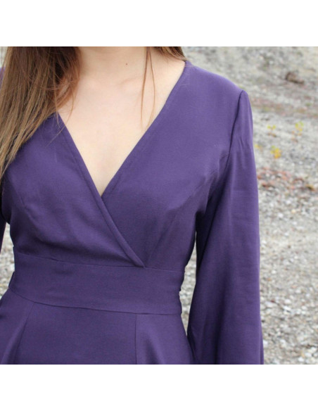 Purple viscose crepe fabric - Églantine & Zoé