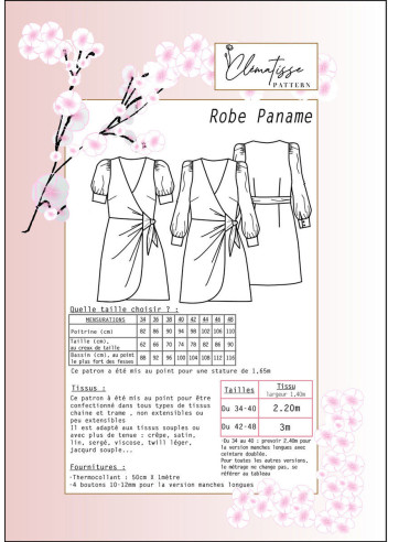 Paname Dress Pattern - Clématisse Pattern