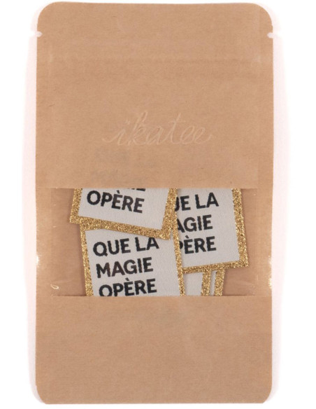 Set of 5 woven labels - Let the magic happen