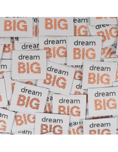 Set of 5 woven labels - Dream Big