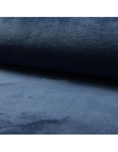 Cuddly plush fabric - Denim blue