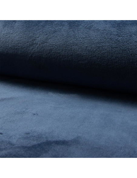 Cuddly plush fabric - Denim blue