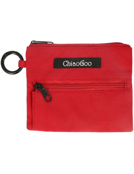 Mini red pouch for ChiaoGoo Shorties Mini needles