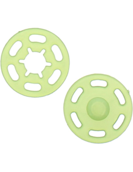 Plastic snap button - Almond green