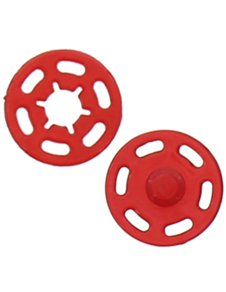 Plastic snap button - Red